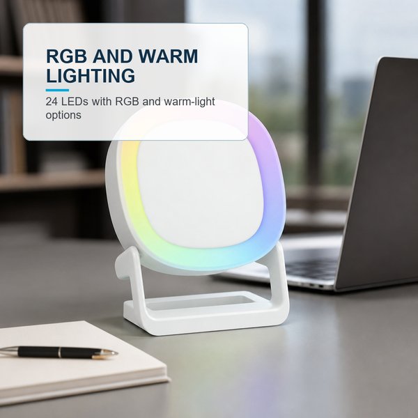 5 in 1 Night Light Speaker with wireless Charger and Phone Holder 5