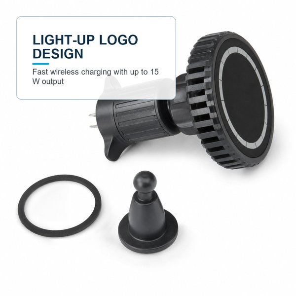 Car Phone Holder Light Up Logo, Magnetic Phone holder 3