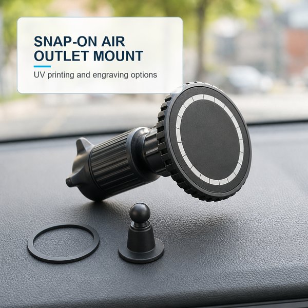 Car Phone Holder Light Up Logo, Magnetic Phone holder 6
