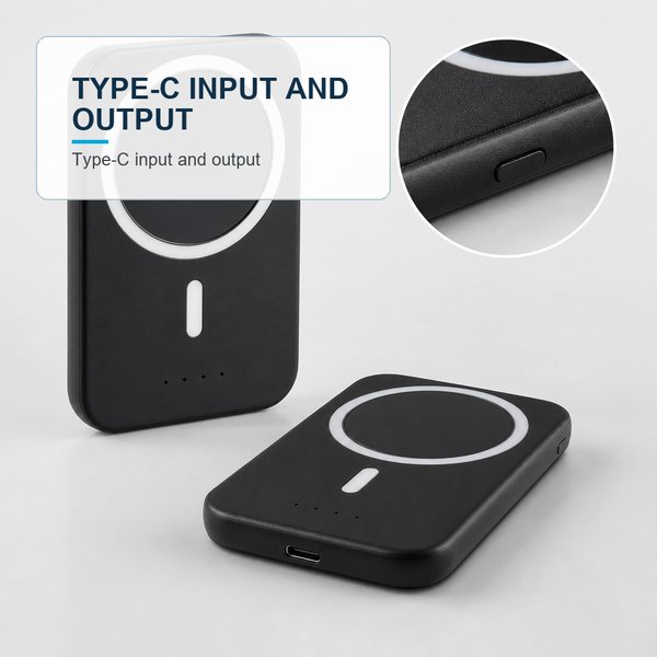 Magnetic Wireless Power Bank 8000 mAh Light Up Logo 4