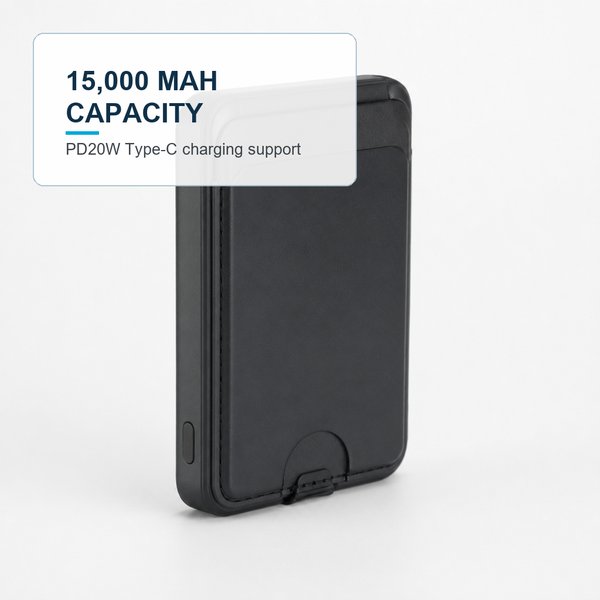 MagSafe Power wallet Light UP Logo Power bank Charger Card wallet 3