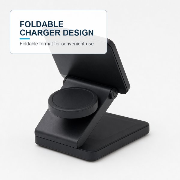 Multifunctional Magnetic Wireless Charger Compact 3 in 1 3