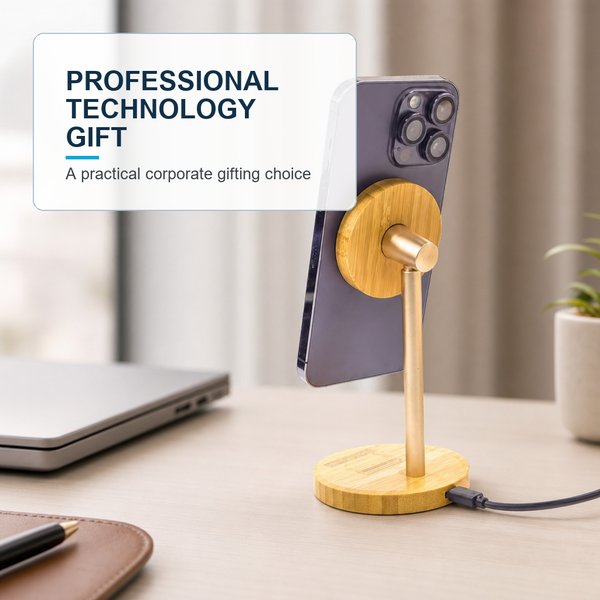 Bamboo Wireless Charger Stand 7